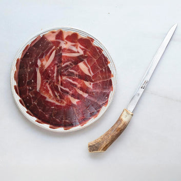 Cofre jamón de Bellota 100% Ibérico cortado a cuchillo/loncheado